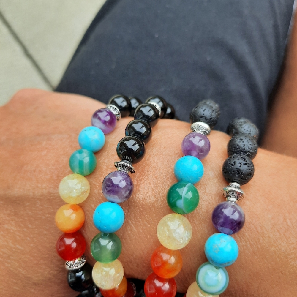 Natural stone handmade PRIDE bracelets